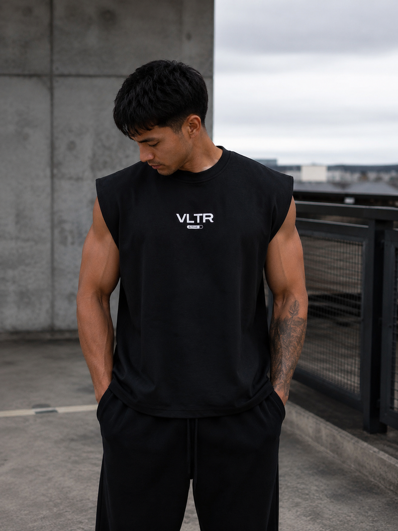 “WAKE” Sleeveless (ABYSS BLACK)